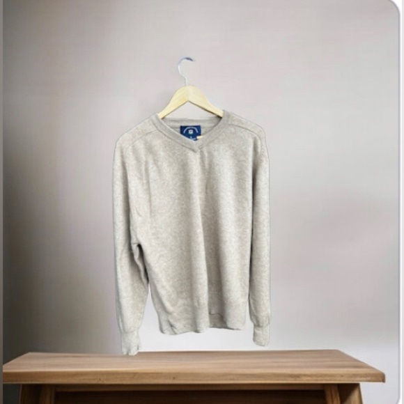 Leonardo De Firenzi 95% Cashmere 5% Wood Gray Sweater Mens Size XL - Picture 6 of 16
